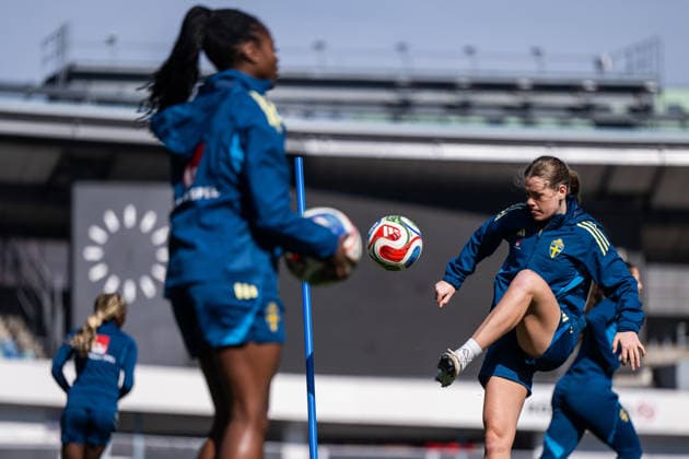 260416 Sofia Reidy of the Swedish women s national football team during a training session on April 16, 2026 in Gothenburg. Photo: Mathias Bergeld BILDBYRAN kod MB MB1364 fotboll football soccer fotball vm-kval kval fifa womens world cup qualifier qualifier träning practice training sverige sweden dam bbeng women kvinner Copyright: MATHIASxBERGELD BB260416MB012