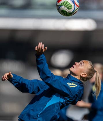260416 Hanna Bennison of the Swedish women s national football team during a training session on April 16, 2026 in Gothenburg. Photo: Mathias Bergeld BILDBYRAN kod MB MB1364 fotboll football soccer fotball vm-kval kval fifa womens world cup qualifier qualifier träning practice training sverige sweden dam bbeng women kvinner Copyright: MATHIASxBERGELD BB260416MB027