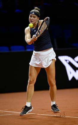 Karolina Muchova (CZE) Aktion Tennis Damen Porsche-Cup Porsche Tennis Grand Prix GP Stuttgart 2026 Porsche Arena 11-19.04.2026 DFL REGULATIONS PROHIBIT ANY USE OF PHOTOGRAPHS AS IMAGE SEQUENCES AND OR QUASI-VIDEO Tennis Damen Porsche-Cup Porsche Tennis Grand Prix GP Stuttgart 2026
