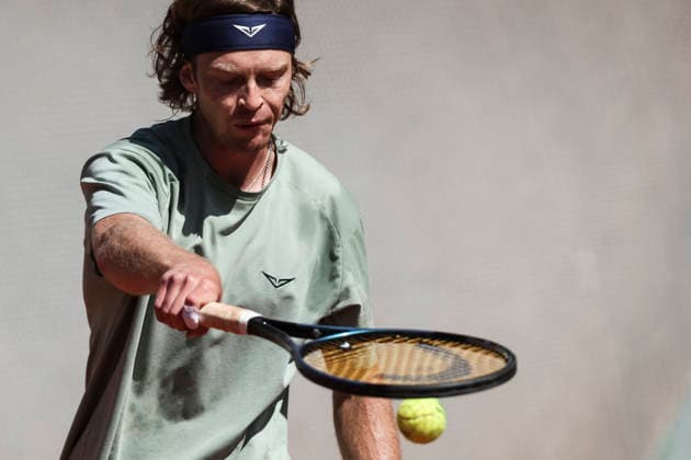 April 16, 2026, Barcelona, Barcelona, Spain: Andrey Rublev of Russia during training on Day 6 of the Barcelona Open Banc Sabadell - Conde Godo 2026 Day 6 at Real Club de Tenis Barcelona on April 16, 2026 in Barcelona, Spain. Barcelona Spain - ZUMAa181 20260416_zaa_a181_029 Copyright: xJavierxBorregox