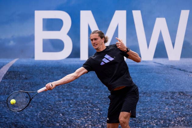 MUNICH, GERMANY - APRIL 16: Alexander Zverev (GER) training during the BMW Open by Bitpanda at MTTC Iphitos on April 16, 2026 in Munich, Germany. Bavaria Germany Copyright: xSteffiexWunderlx