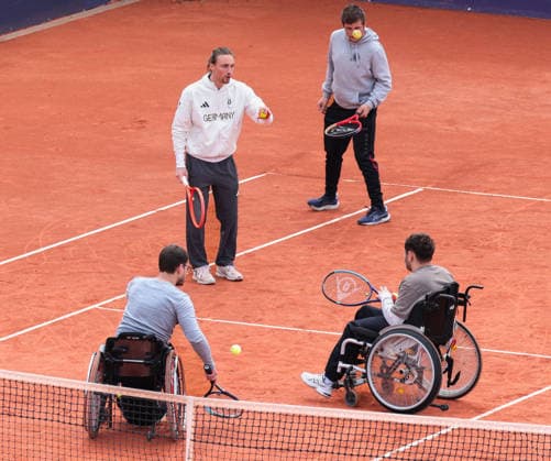 Niklas Hoefken, DTB Rollstuhl Tennis Inkusionl Training Copyright: xJuergenxHasenkopfx