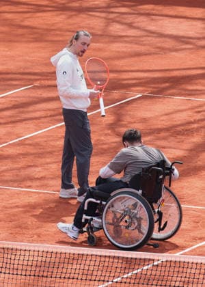 Niklas Hoefken, DTB Rollstuhl Tennis Inkusionl Training Copyright: xJuergenxHasenkopfx