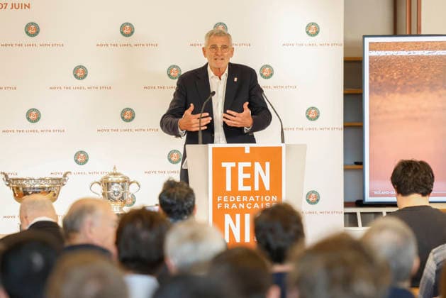 April 16, 2026, Paris, Paris, France: Gilles MORETTON President of FFT during the press conference, PK, Pressekonferenz of the tennis Grand Slam of Roland Garros 2026, at Roland Garros Stadium - on April 16 2026 .Paris - France Paris France - ZUMAb253 20260416_zsp_b253_007 Copyright: xLoicxBaratouxx