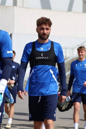 16.04.2026, xrekx, Fussball 2.Bundesliga , Karlsruher SC - Training v.l. Fabian Schleusener (Karlsruher SC) (DFL DFB REGULATIONS PROHIBIT ANY USE OF PHOTOGRAPHS as IMAGE SEQUENCES and or QUASI-VIDEO) Karlsruhe