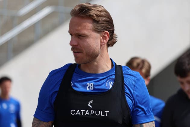 16.04.2026, xrekx, Fussball 2.Bundesliga , Karlsruher SC - Training v.l. Marcel Franke (Karlsruher SC) (DFL DFB REGULATIONS PROHIBIT ANY USE OF PHOTOGRAPHS as IMAGE SEQUENCES and or QUASI-VIDEO) Karlsruhe