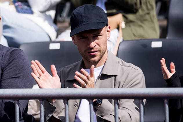 MUNICH, GERMANY - APRIL 16: Joshua Kimmich (FC Bayern Muenchen) applauds during the BMW Open by Bitpanda Singles match between Alexander Zverev (GER) vs Gabriel Diallo (CAN) at MTTC Iphitos on April 16, 2026 in Munich, Germany. Bavaria Germany Copyright: xSteffiexWunderlx