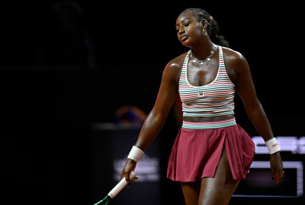 Alycia Parks (USA) enttaeuscht Tennis Damen Porsche-Cup Porsche Tennis Grand Prix GP Stuttgart 2026 Porsche Arena 11-19.04.2026 DFL REGULATIONS PROHIBIT ANY USE OF PHOTOGRAPHS AS IMAGE SEQUENCES AND OR QUASI-VIDEO Tennis Damen Porsche-Cup Porsche Tennis Grand Prix GP Stuttgart 2026