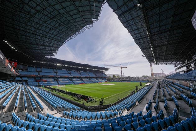 Spanien, Fussball, UEFA Europa League, Viertelfinale, Rückspiel, 2025 2026, RC Celta de Vigo vs. SC Freiburg, 16.04.2026, Estadio Balaidos, Vigo, Stadionpanorama, Weitwinkel, Tribünen, Sitzplätze, Stehplätze, Baustelle Vigo Estadio Balaidos Galicien, Pontevedra Spanien Copyright: xArnexAmbergx