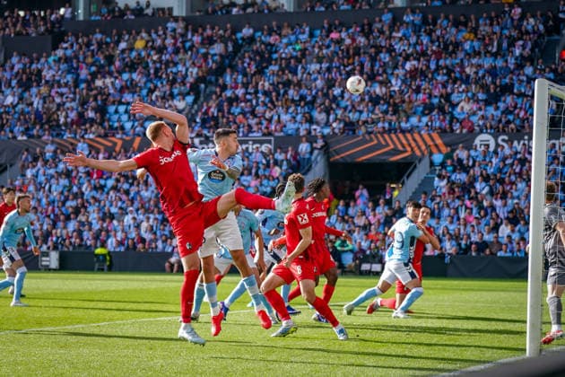 Spanien: Fussball UEFA Europa-League 2025 - 2026, Viertelfinale (Rückspiel) - Celta Vigo vs SC Freiburg - Balaidos (Vigo): Strafraum Szene Copyright: xJOERANxSTEINSIEKx