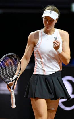 Liudmila Samsonova (RUS) AJubel Freude Emotion Tennis Damen Porsche-Cup Porsche Tennis Grand Prix GP Stuttgart 2026 Porsche Arena 11-19.04.2026 DFL REGULATIONS PROHIBIT ANY USE OF PHOTOGRAPHS AS IMAGE SEQUENCES AND OR QUASI-VIDEO Tennis Damen Porsche-Cup Porsche Tennis Grand Prix GP Stuttgart 2026