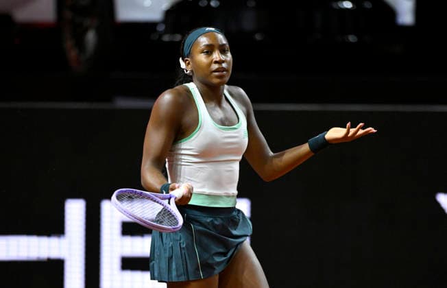 Coco Gauff (USA) enttaeuscht Tennis Damen Porsche-Cup Porsche Tennis Grand Prix GP Stuttgart 2026 Porsche Arena 11-19.04.2026 DFL REGULATIONS PROHIBIT ANY USE OF PHOTOGRAPHS AS IMAGE SEQUENCES AND OR QUASI-VIDEO Tennis Damen Porsche-Cup Porsche Tennis Grand Prix GP Stuttgart 2026