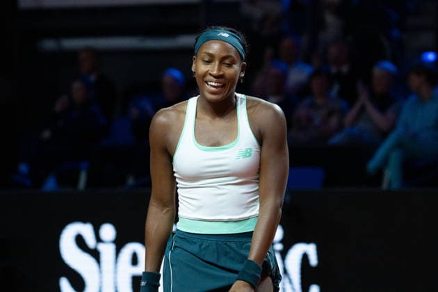 Coco Gauff (USA) im Bild, Jubel, Emotion, Freude, Geste, GER, Liudmila Samsonova vs. Coco Gauff, Tennis, ATP, Tennis Herren Turnier, WTA, Tennis Damen 500, Porsche Tennis Grand-Prix, 15.04.2026, GER, Liudmila Samsonova vs. Coco Gauff, Tennis, ATP-Turnier, WTA 500, Porsche Tennis Grand-Prix, 15.04.2026, Stuttgart Copyright: xEibner-Pressefoto EdwardxCheungx EP_ECG