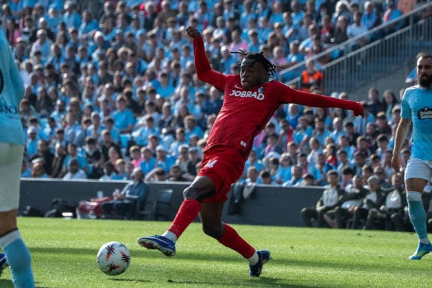 Johan Manzambi seen during UEFA Europa League quarterfinal game between teams of RC Celta de Vigo and SC Freiburg at Estadio de Balaidos (Marta Lopez Ball Raw Images PT) Vigo Estadio de Balaidos Spain Copyright: xMartaxLopezx ML_CELvSB-05