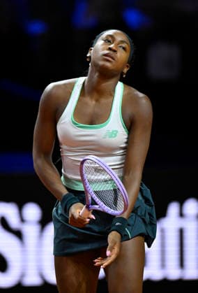 Coco Gauff (USA) enttaeuscht Tennis Damen Porsche-Cup Porsche Tennis Grand Prix GP Stuttgart 2026 Porsche Arena 11-19.04.2026 DFL REGULATIONS PROHIBIT ANY USE OF PHOTOGRAPHS AS IMAGE SEQUENCES AND OR QUASI-VIDEO Tennis Damen Porsche-Cup Porsche Tennis Grand Prix GP Stuttgart 2026