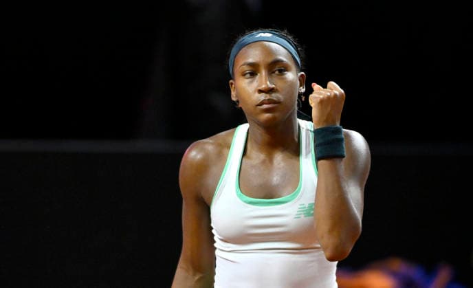 Coco Gauff (USA) Jubel Freude Emotion Tennis Damen Porsche-Cup Porsche Tennis Grand Prix GP Stuttgart 2026 Porsche Arena 11-19.04.2026 DFL REGULATIONS PROHIBIT ANY USE OF PHOTOGRAPHS AS IMAGE SEQUENCES AND OR QUASI-VIDEO Tennis Damen Porsche-Cup Porsche Tennis Grand Prix GP Stuttgart 2026