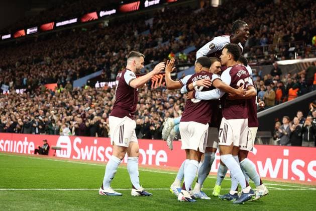 Ollie Watkins of Aston Villa celebrates a goal 1-0. Aston Villa v Bologna, UEFA Europa League, Quarter Final, Second Leg, Football, Villa Park, Birmingham, UK - 16 Apr 2026Birmingham Villa Park United Kingdom EDITORIAL USE ONLY No use with unauthorised audio, video, data, fixture lists, club league logos or live services. Online in-match use limited to 120 images, no video emulation. No use in betting, games or single club league player publications.  Copyright: xRyanxBrowne Shutterstockx 16828672av