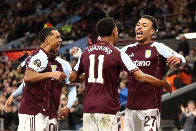 Ollie Watkins of Aston Villa celebrates a goal 1-0. Aston Villa v Bologna, UEFA Europa League, Quarter Final, Second Leg, Football, Villa Park, Birmingham, UK - 16 Apr 2026Birmingham Villa Park United Kingdom EDITORIAL USE ONLY No use with unauthorised audio, video, data, fixture lists, club league logos or live services. Online in-match use limited to 120 images, no video emulation. No use in betting, games or single club league player publications.  Copyright: xRyanxBrowne Shutterstockx 16828672au
