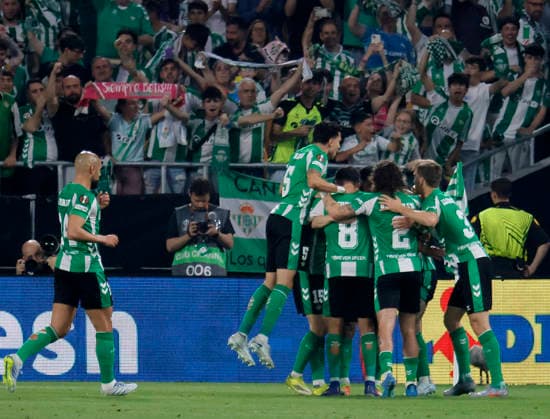SEVILLA 16 04 2026 ESTADIO DE LA CARTUJA PARTIDO DE VUELTA DE CUARTOS DE FINAL DE UEFA EUROPA LEAGUE REAL BETIS-SPORTING BRAGA .archsev FOTO MANUEL GOMEZ GOL DE ANTONY Copyright: xMANUxGOMEZx