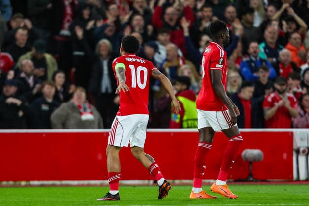 Nottingham Forest v FC Porto, UEFA Europa League Morgan Gibbs-White Of Nottingham Forest scores a GOAL 1-0 and celebrates during the Nottingham Forest v FC Porto UEFA Europa League match at the City Ground, West Bridgford, England on 16 April 2026 Credit: Lee Keuneke Every Second Media Editorial use only. All images are copyright Every Second Media Limited. No images may be reproduced without prior permission. Copyright: xIMAGO EveryxSecondxMediax ESM-1913-0044 LeexKeunekex xEveryxSecondxMediax