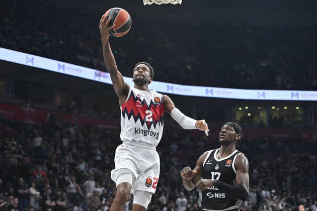 PARTIZAN vs BASKONIA KOBI SIMMONS basketball Partizan vs Kosner Baskonia Vitoria Gasteiz Euroleague Beogradska arena, Belgrade 16.04.2026 Foto: BASKETBALL, EUROLEAGUE, PARTIZAN, KOSNER BASKONIA VITORIA GASTEIZ Belgrade Belgrade arena Serbia Copyright: xMarkoxMetlas xMNxPressx