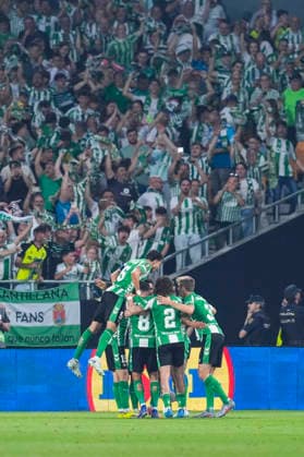 April 16, 2026, Sevilla, Sevilla, Spain: Antony Dos Santos of Real Betis celebrates a goal during the UEFA Europa League 2025 26 Quarter-Final Second Leg match between Real Betis and SC Braga at La Cartuja Stadium on April 16, 2026, in Sevilla, Spain. Real Betis V SC Braga - UEFA Europa League 2025 26 Quarter-Final Second Leg  - ZUMAa181 20260416_zaa_a181_252 Copyright: xJoaquoÂ­NxCorcherox