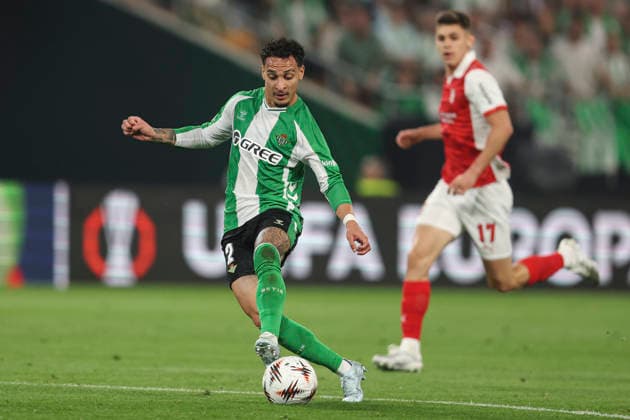 ESP: Real Betis-SC Braga. UEFA Europa League. Quarter-Finals, second Leg. Antony Dos Santos of Real Betis during the UEFA Europa League match, Quarter-Finals, second leg between Real Betis and SC Braga. Olimpico de la Cartuja Stadium on April 17, 2026 in Sevilla, Spain. kpng Copyright: xAntonioxPozox xPRESSINPHOTOx AP_260417_BET_BRA_2526_022