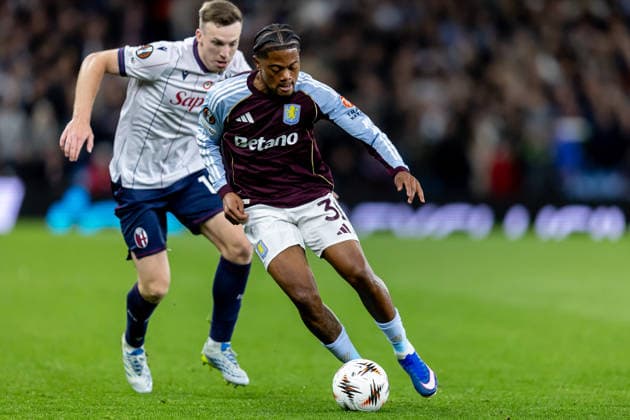Aston Villa v Bologna, Europa League Aston Villa midfielder Leon Bailey (31) battles for possession during the Europa League match between Aston Villa and Bologna at Villa Park, Birmingham, UK on 16 April 2026. Birmingham Villa Park West Midlands UK Editorial use only , Copyright: xManjitxNarotrax PSI-24080-0222
