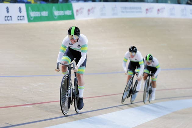 UCI Track World Cup: Hong Kong Picture by Alex Whitehead SWpix.com - 17 04 2026 - Cycling - UCI Track World Cup: Hong Kong - Hong Kong Velodrome, Tseung Kwan O, Hong Kong, China - Women™s Team Sprint - First Round - Kristina Clonan (Australia), Alessia Mccaig (Australia), Molly Mcgill (Australia) Hong Kong Hong Kong Velodrome Hong Kong SAR, CHINA Copyright: x xSWpix.comx(t axPhotographyxHubxLtd)xAlexxWhitehead SWpix.comx SWP-3030-12664
