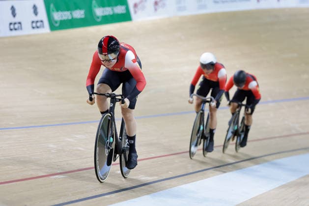 UCI Track World Cup: Hong Kong Picture by Alex Whitehead SWpix.com - 17 04 2026 - Cycling - UCI Track World Cup: Hong Kong - Hong Kong Velodrome, Tseung Kwan O, Hong Kong, China - Women™s Team Sprint - First Round - Xuehuang Luo (China), Lijuan Wang (China), Liying Yuan (China) Hong Kong Hong Kong Velodrome Hong Kong SAR, CHINA Copyright: x xSWpix.comx(t axPhotographyxHubxLtd)xAlexxWhitehead SWpix.comx SWP-3030-12666