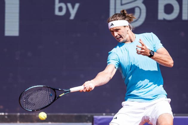 MUNICH, GERMANY - APRIL 17: Alexander Zverev (GER) during the BMW Open by Bitpanda Singles match between Alexander Zverev (GER) vs Francisco Cerundolo (ARG) at MTTC Iphitos on April 17, 2026 in Munich, Germany. Bavaria Germany Copyright: xSteffiexWunderlx