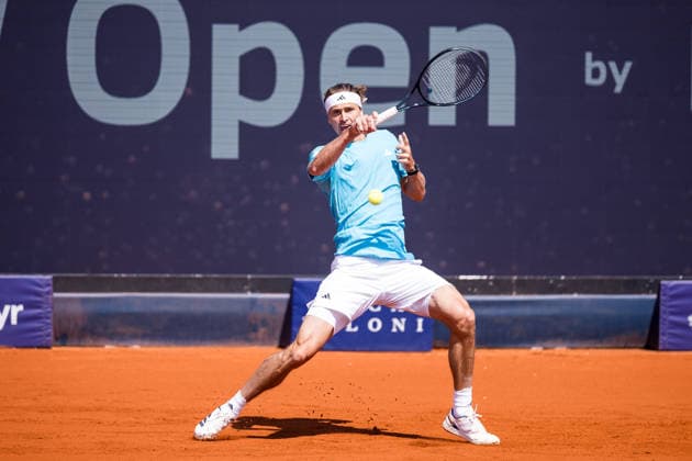 MUNICH, GERMANY - APRIL 17: Alexander Zverev (GER) during the BMW Open by Bitpanda Singles match between Alexander Zverev (GER) vs Francisco Cerundolo (ARG) at MTTC Iphitos on April 17, 2026 in Munich, Germany. Bavaria Germany Copyright: xSteffiexWunderlx