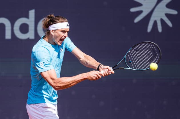 MUNICH, GERMANY - APRIL 17: Alexander Zverev (GER) during the BMW Open by Bitpanda Singles match between Alexander Zverev (GER) vs Francisco Cerundolo (ARG) at MTTC Iphitos on April 17, 2026 in Munich, Germany. Bavaria Germany Copyright: xSteffiexWunderlx
