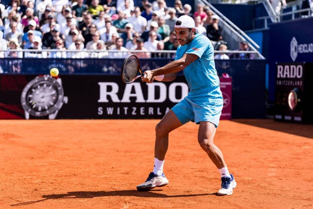 MUNICH, GERMANY - APRIL 17: Francisco Cerundolo (ARG) during the BMW Open by Bitpanda Singles match between Alexander Zverev (GER) vs Francisco Cerundolo (ARG) at MTTC Iphitos on April 17, 2026 in Munich, Germany. Bavaria Germany Copyright: xSteffiexWunderlx