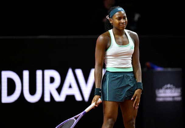 Coco Gauff (USA) enttaeuscht Tennis Damen Porsche-Cup Porsche Tennis Grand Prix GP Stuttgart 2026 Porsche Arena 11-19.04.2026 DFL REGULATIONS PROHIBIT ANY USE OF PHOTOGRAPHS AS IMAGE SEQUENCES AND OR QUASI-VIDEO Tennis Damen Porsche-Cup Porsche Tennis Grand Prix GP Stuttgart 2026