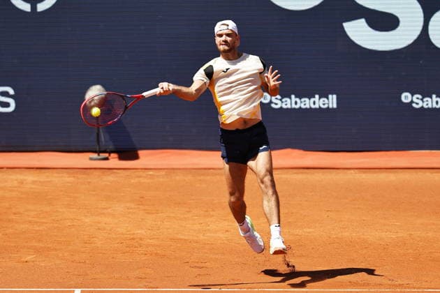 Tomas Machac (CZE), APRIL 17, 2026 - Tennis : Tomas Machac during singles Quarter-finals match against Andrey Rublev on the Barcelona Open Banc Sabadell tennis tournament at the Real Club de Tenis de Barcelona in Barcelona, Spain. Noxthirdxpartyxsales  aflo_327235785