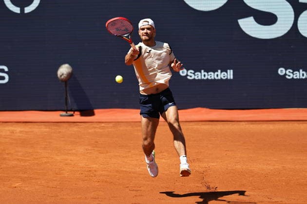 Tomas Machac (CZE), APRIL 17, 2026 - Tennis : Tomas Machac during singles Quarter-finals match against Andrey Rublev on the Barcelona Open Banc Sabadell tennis tournament at the Real Club de Tenis de Barcelona in Barcelona, Spain. Noxthirdxpartyxsales  aflo_327235908