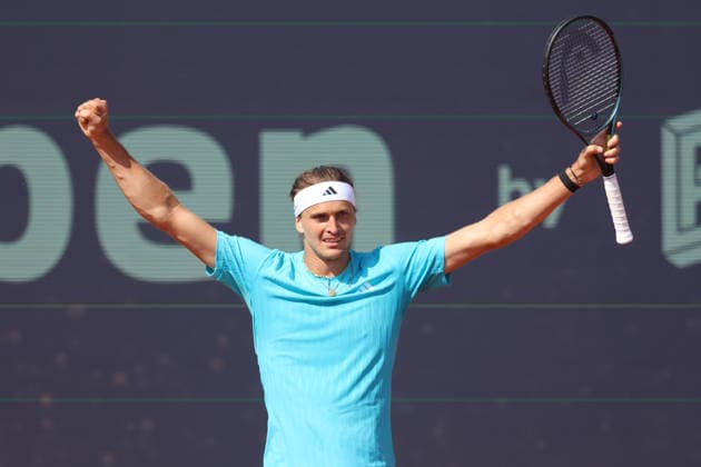 Alexander Zverev (GER) Jubel, jubelt am Spielende, bedankt sich bei den Fans, nach dem Sieg gegen Francisco Cerundolo (ARG) Tennis BMW Open by Bitpanda 2026 ATP, Tennis Herren 500 München 17.04.2026 FOTO: Mladen Lackovic LakoPress