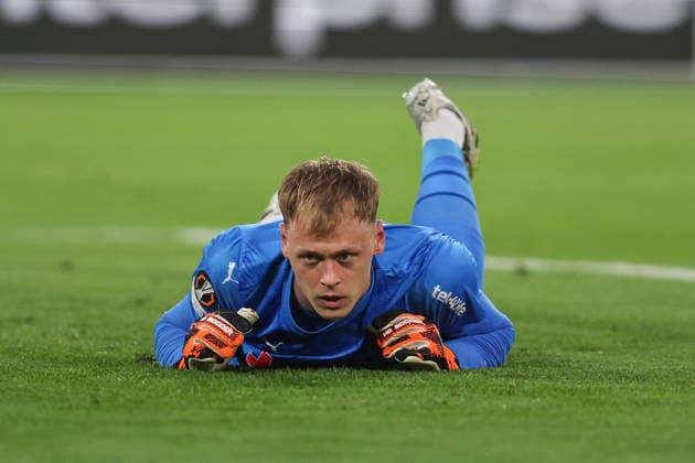 ESP: Real Betis-SC Braga. UEFA Europa League. Quarter-Finals, second Leg. Lukas Hornicek of SC Braga during the UEFA Europa League match, Quarter-Finals, second leg between Real Betis and SC Braga. Olimpico de la Cartuja Stadium on April 17, 2026 in Sevilla, Spain. kpng Copyright: xAntonioxPozox xPRESSINPHOTOx AP_260417_BET_BRA_2526_080