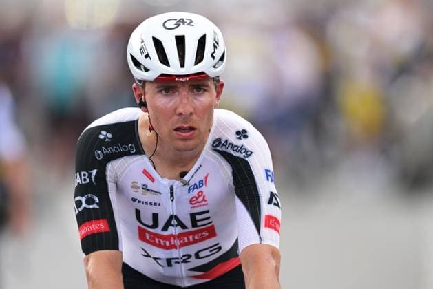 French Benoit Cosnefroy of UAE Team Emirates-XRG finishes as third in the men s Brabantse Pijl one day cycling race, 162,6km from Huizingen, Beersel to Overijse on Friday 17 April 2026. DAVIDxPINTENS  x171132713x