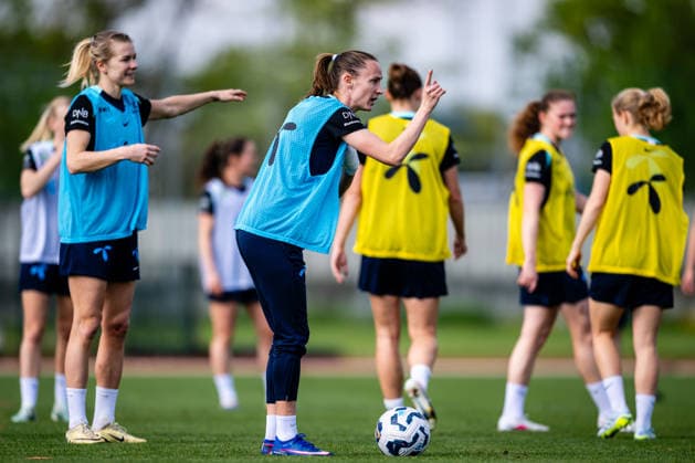 260417 Caroline Graham Hansen of the Norwegian women™s national football team during a training session on April 17, 2026 in Ptuj. Photo: Marius Simensen BILDBYRAN Cop 238 bbeng dam fifa women s world cup qualifier football fotball fotboll norge norway practice soccer training trening träning Copyright: MARIUSxSIMENSEN BB260417BB206