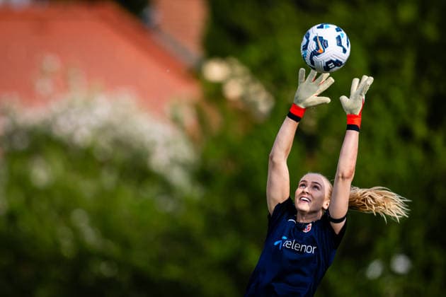 260417 Goalkeeper Selma Panengstuen of the Norwegian women™s national football team during a training session on April 17, 2026 in Ptuj. Photo: Marius Simensen BILDBYRAN Cop 238 bbeng dam fifa women s world cup qualifier football fotball fotboll norge norway practice soccer training trening träning Copyright: MARIUSxSIMENSEN BB260417BB213