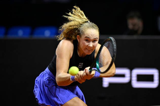 Mirra Andreeva Andrejewa (RUS) Aktion Tennis Damen Porsche-Cup Porsche Tennis Grand Prix GP Stuttgart 2026 Porsche Arena 11-19.04.2026 DFL REGULATIONS PROHIBIT ANY USE OF PHOTOGRAPHS AS IMAGE SEQUENCES AND OR QUASI-VIDEO Tennis Damen Porsche-Cup Porsche Tennis Grand Prix GP Stuttgart 2026