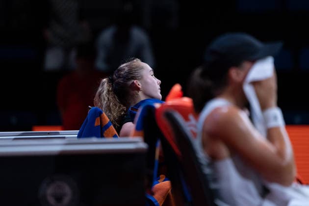 Mirra Andreeva (RUS) im Bild, GER, Mirra Andreeva vs. Iga Swiatek, Tennis, ATP, Tennis Herren Turnier, WTA, Tennis Damen 500, Porsche Tennis Grand-Prix, Viertelfinale, 15.04.2026, GER, Mirra Andreeva vs. Iga Swiatek, Tennis, ATP-Turnier, WTA 500, Porsche Tennis Grand-Prix, Viertelfinale, 15.04.2026, Stuttgart Copyright: xEibner-Pressefoto EdwardxCheungx EP_ECG