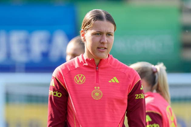 Ried im Innkreis, Österreich 17. April 2026: Vorbereitung auf das Frauen WM-Qualifikationsspiel Österreich vs. Deutschland - Abschlusstraining Im Bild: Larissa Mühlhaus Muehlhaus (Deutschland) Copyright: HMBxMedia MadeleinexFantini