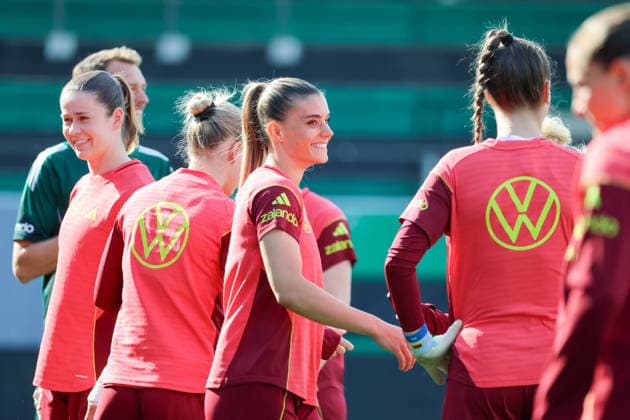 Ried im Innkreis, Österreich 17. April 2026: Vorbereitung auf das Frauen WM-Qualifikationsspiel Österreich vs. Deutschland - Abschlusstraining Im Bild: Selina Cerci (Deutschland) Copyright: HMBxMedia MadeleinexFantini