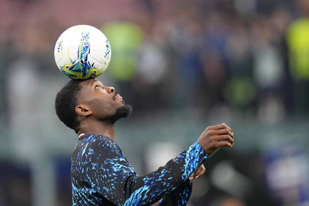 Inter Milan s Marcus Thuram during the Serie A soccer match between Inter and Cagliari at the San Siro Stadium in Milan , north Italy - Friday , April 17 , 2026. - Soccer .  Copyright: xSpada LaPressex