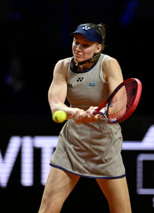 Elena Jelena Rybakina (KAZ) Aktion Tennis Damen Porsche-Cup Porsche Tennis Grand Prix GP Stuttgart 2026 Porsche Arena 11-19.04.2026 DFL REGULATIONS PROHIBIT ANY USE OF PHOTOGRAPHS AS IMAGE SEQUENCES AND OR QUASI-VIDEO Tennis Damen Porsche-Cup Porsche Tennis Grand Prix GP Stuttgart 2026