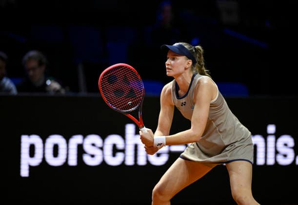 Elena Jelena Rybakina (KAZ) Aktion Tennis Damen Porsche-Cup Porsche Tennis Grand Prix GP Stuttgart 2026 Porsche Arena 11-19.04.2026 DFL REGULATIONS PROHIBIT ANY USE OF PHOTOGRAPHS AS IMAGE SEQUENCES AND OR QUASI-VIDEO Tennis Damen Porsche-Cup Porsche Tennis Grand Prix GP Stuttgart 2026