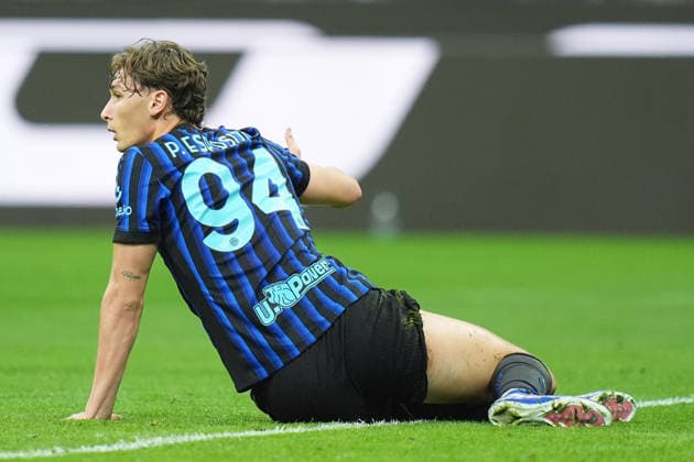 Inter Milan s Francesco Pio Esposito during the Serie A soccer match between Inter and Cagliari at the San Siro Stadium in Milan , north Italy - Friday , April 17 , 2026. - Soccer .  Copyright: xSpada LaPressex